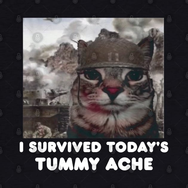 I Survived Today's Tummy Ache Meme by LaroyaloTees